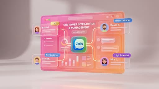 Giao diện quản lý khách hàng CRM của LumiLive