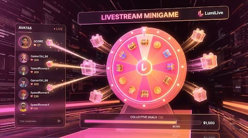 Vòng quay may mắn và tính năng tương tác trong livestream LumiLive